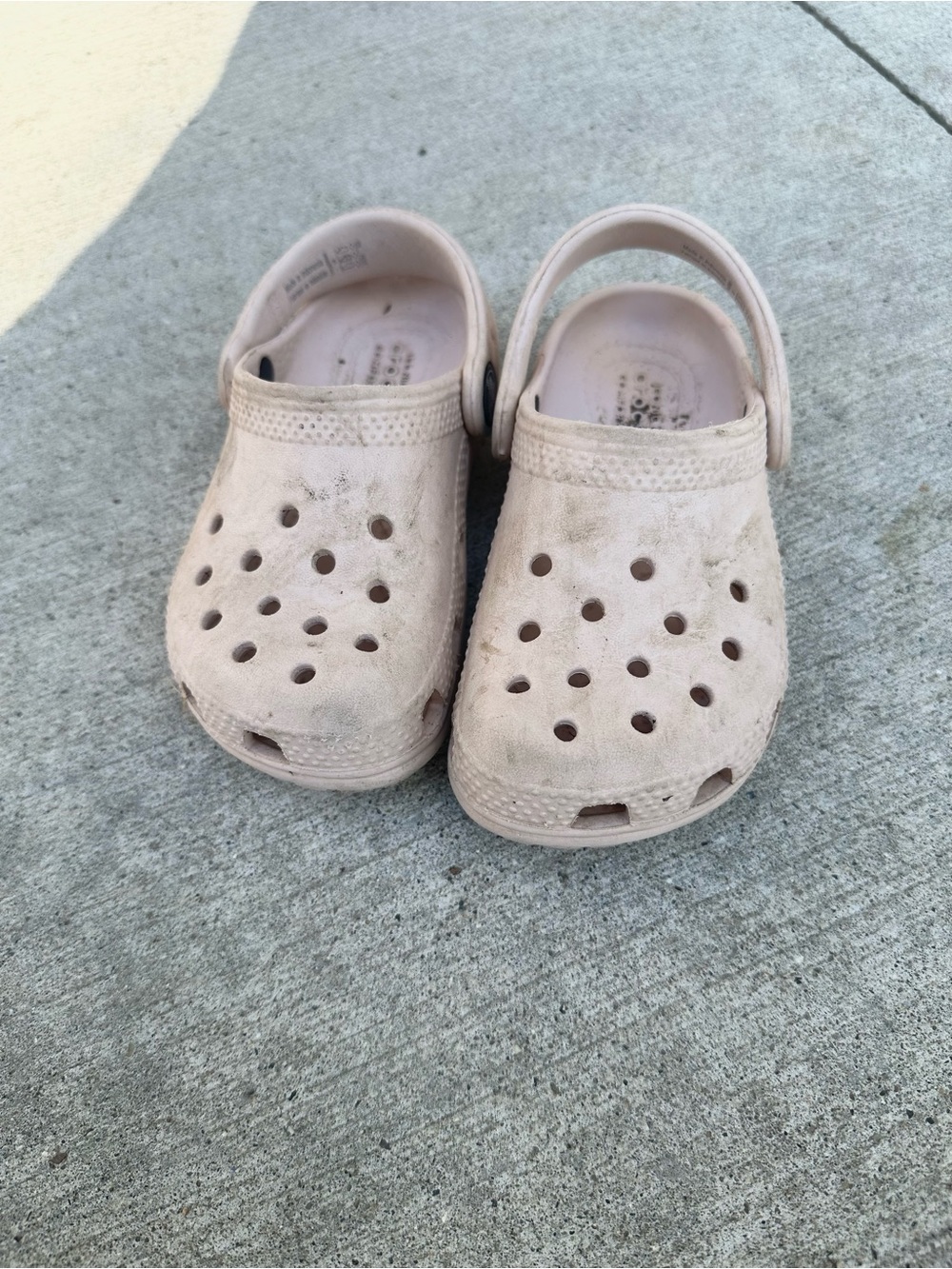 CROCS Kids Light Beige Slip-On Clogs